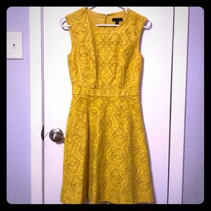 Yellow Eyelet J Crew Dress
